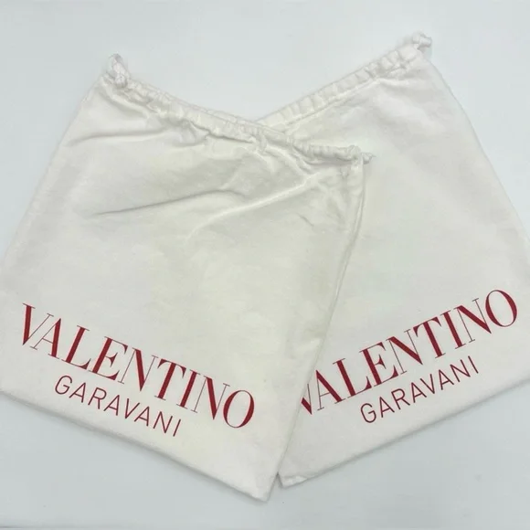 Valentino Garavani Dust Cover Set of 2 Storage Bag Shoe Purse Travel 12”x 15.5” - Picture 1 of 5
